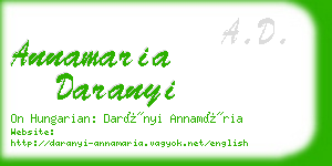annamaria daranyi business card